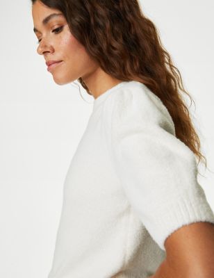 Sparkly Crew Neck Knitted Top