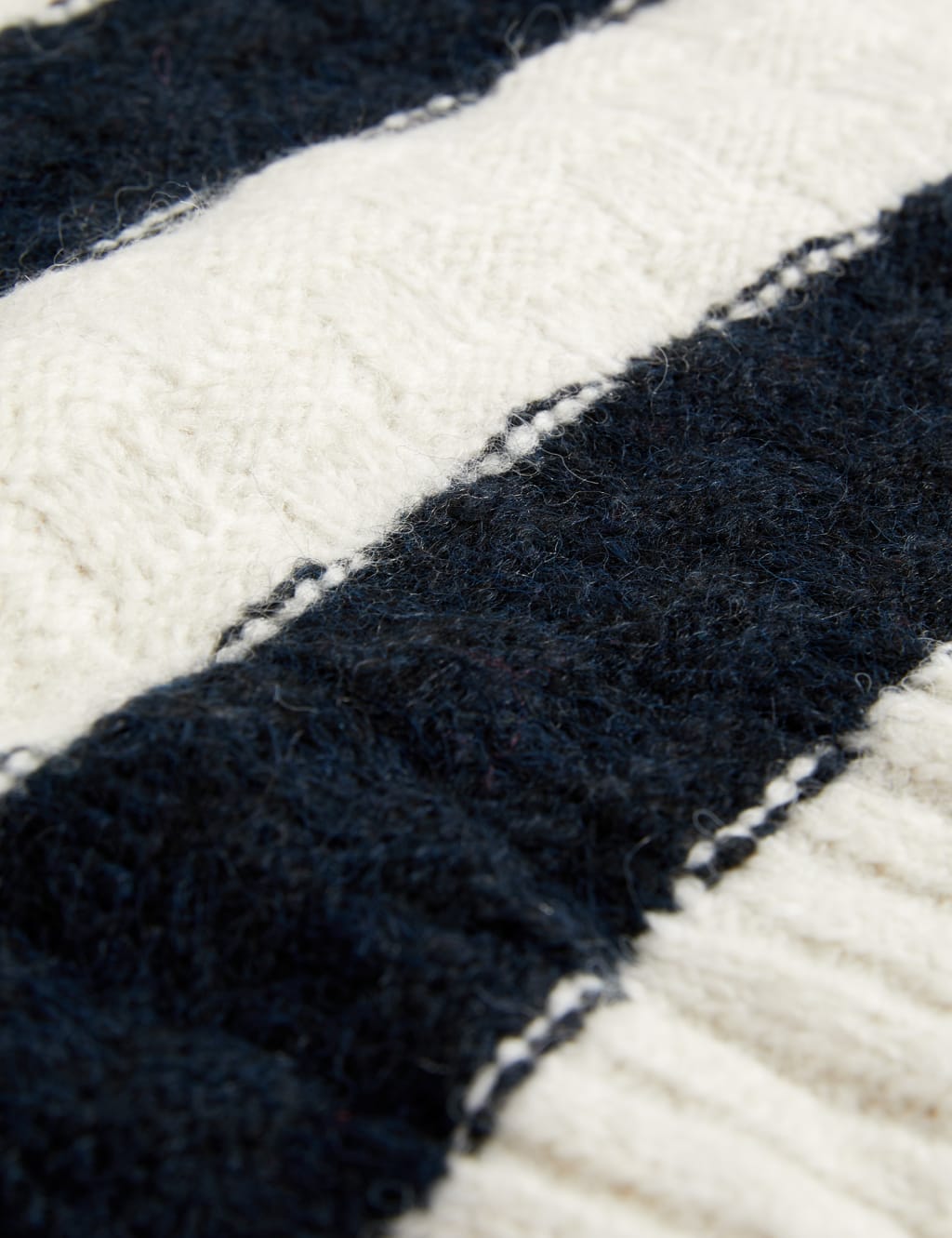 Recycled Blend Striped V-Neck Jumper image 6