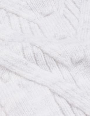 

M&S Collection Jersey de punto trenzado con cuello chimenea con texturaWomens - Light Grey, Light Grey