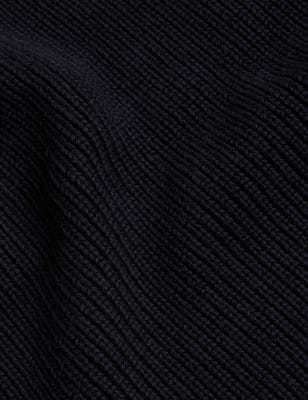 

Womens M&S Collection Cotton Rich Collared Sleeveless Knitted Vest - Black, Black