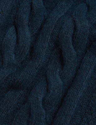 

Womens M&S Collection Recycled Blend Cable Knit Knitted Jumper - Navy, Navy