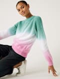 Pure Cotton Ombre Ribbed Relaxed Jumper