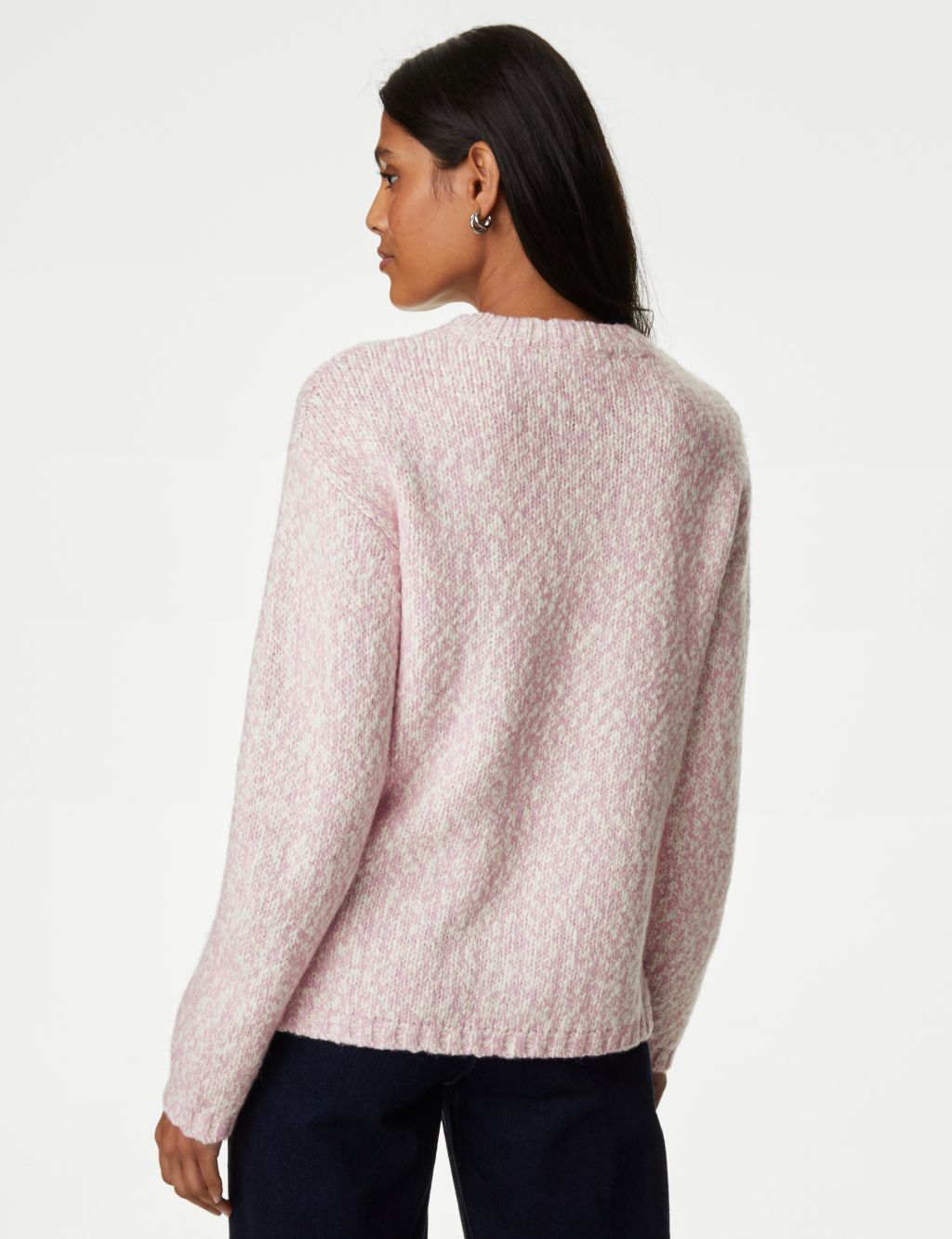 Textured Crew Neck Jumper with Wool image 5