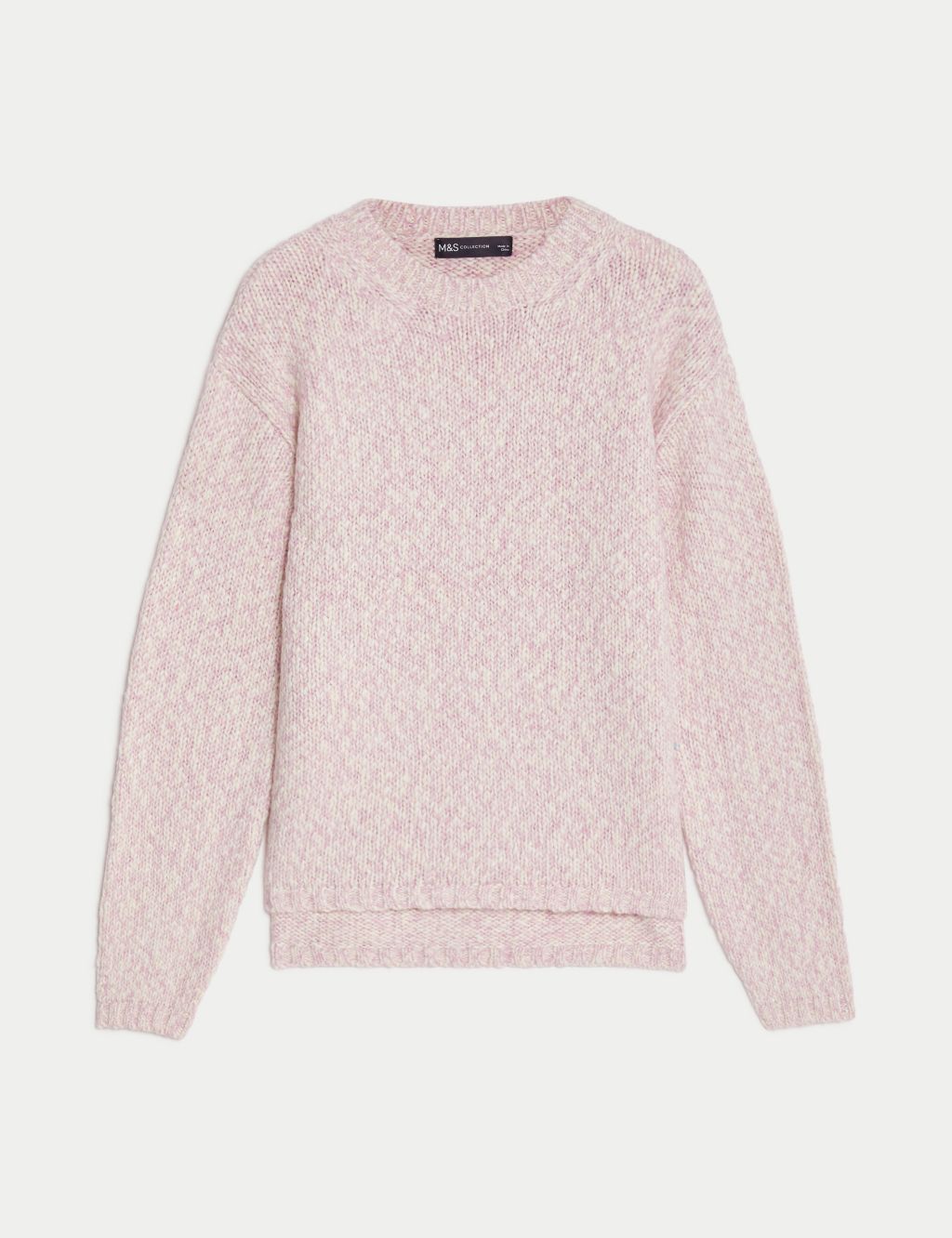 Textured Crew Neck Jumper with Wool image 2