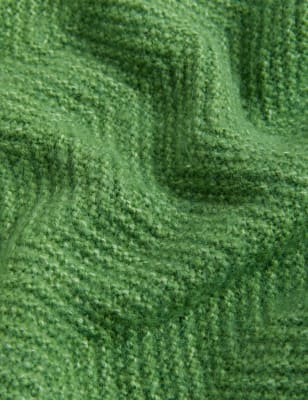 

Womens M&S Collection Bequemer Pullover mit Wollanteil und Rippenstruktur - Emerald, Emerald