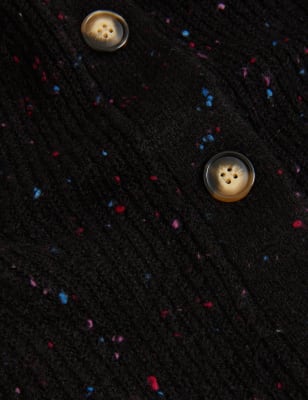 

M&S Collection Cárdigan texturizado con escote cerradoWomens - Black Mix, Black Mix