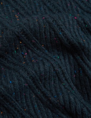 

M&S Collection Jersey con escote cerrado texturizado recicladoWomens - Navy Mix, Navy Mix