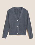 Recycled Blend Textured V-Neck Cardigan