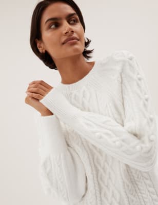 

M&S Collection Minivestido de punto trenzadoWomens - Light Cream, Light Cream