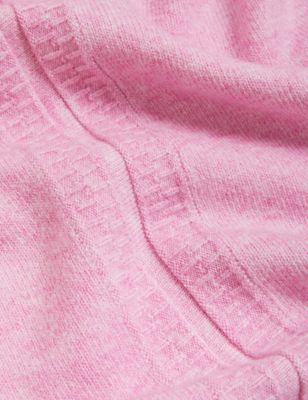 

Womens M&S Collection Recycled Blend Textured V-Neck Jumper - Soft Magenta, Soft Magenta