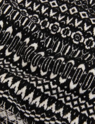 

M&S Collection Jersey informal Fair Isle con tejido recicladoWomens - Black Mix, Black Mix