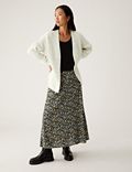 Recycled Blend Ribbed Relaxed Cardigan