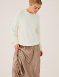 Textured Crew Neck Relaxed Jumper