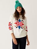 Recycled Blend Patterned Relaxed Jumper