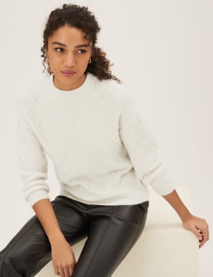 

Womens M&S Collection Embellished Crew Neck Jumper - Light Cream, Light Cream