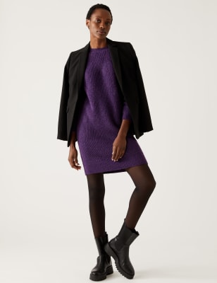 

M&S Collection Vestido de puntoWomens - Dark Purple, Dark Purple