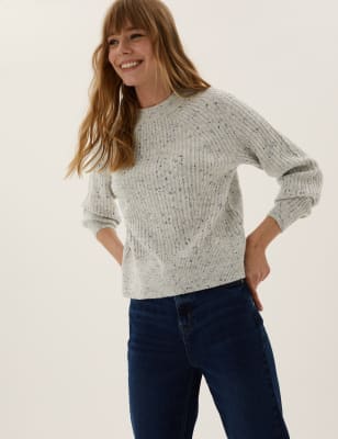 Textured Ribbed Relaxed Jumper M S JE