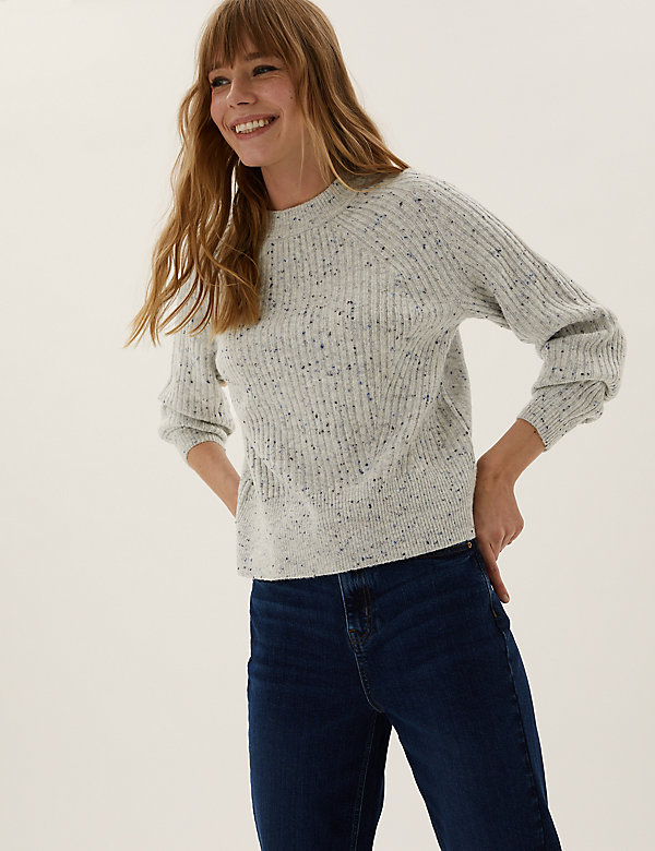 Textured Ribbed Relaxed Jumper - DE