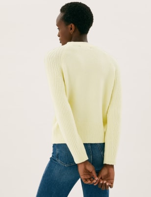 Ribbed Crew Neck Relaxed Jumper