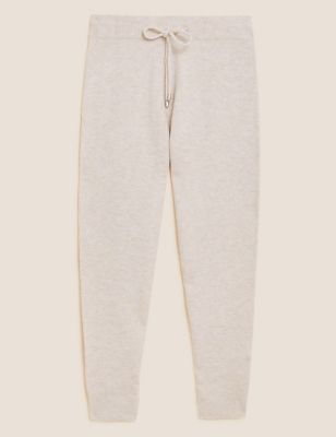 M&S Womens Knitted Drawstring Cuffed Joggers