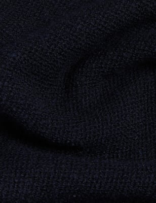 

M&S Collection Jersey informal texturizado con cuello chimeneaWomens - Midnight Navy, Midnight Navy