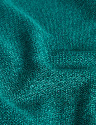 

Womens M&S Collection Textured Funnel Neck Relaxed Jumper - Dark Aqua, Dark Aqua