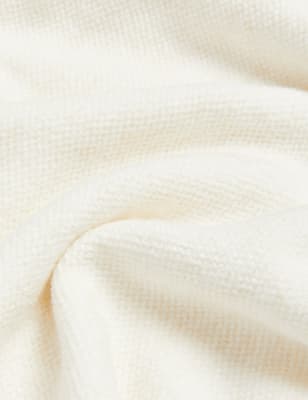 

Womens M&S Collection Bequemer Pullover mit Stehkragen und Strukturmuster - Ivory, Ivory