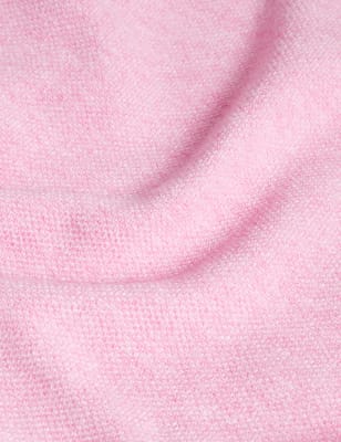

M&S Collection Jersey informal texturizado con cuello chimeneaWomens - Soft Magenta, Soft Magenta