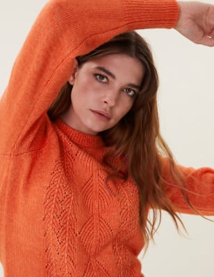

M&S Collection Jersey de pointelle de manga blusónWomens - Tomato, Tomato