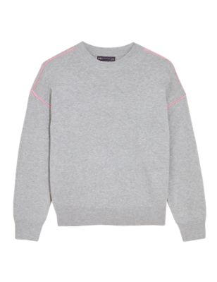M&S Womens Soft Touch Crew Neck Jumper