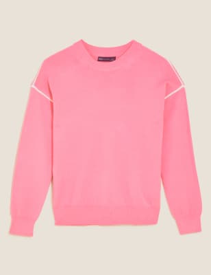 

M&S Collection Jersey de tacto suave con escote cerradoWomens - Petal Pink, Petal Pink