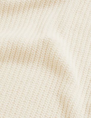 

Womens M&S Collection Bequeme Strickjacke mit durchgehendem Kragen und hohem Baumwollanteil - Light Cream, Light Cream