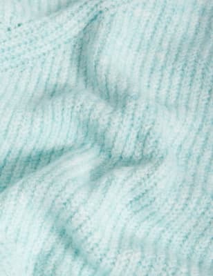 

M&S Collection Jersey informal acanalado de escote cerradoWomens - Soft Turquoise, Soft Turquoise