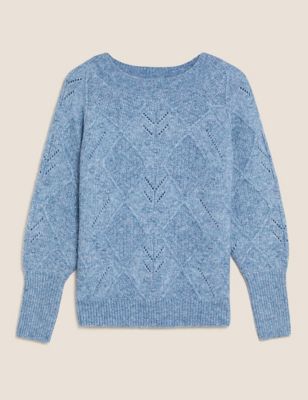 M&S Womens Cable Knit Relaxed Jumper