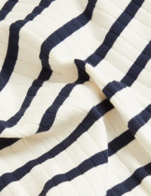 

Womens M&S Collection Cotton Rich Striped Collared Cardigan - Cream Mix, Cream Mix