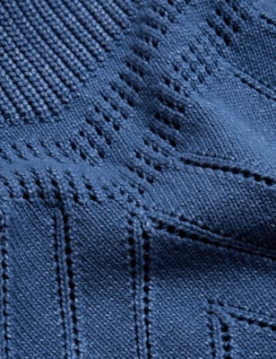 

M&S Collection Jersey de escote en pico texturizado de algodónWomens - Denim Mix, Denim Mix