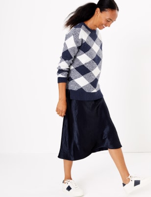 Checked Relaxed Fit Jumper