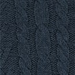 Cotton Cable Knit Midi Dress - navy