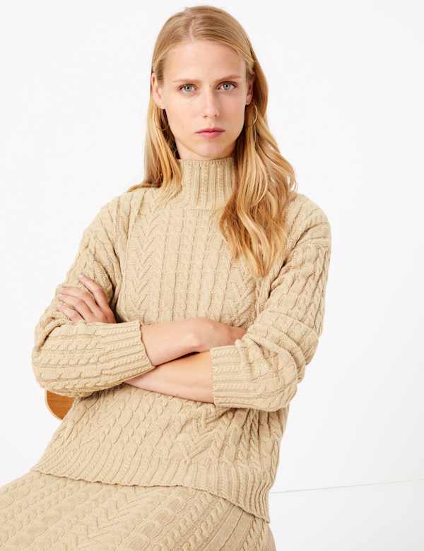 Cotton Rich Cable Jumper