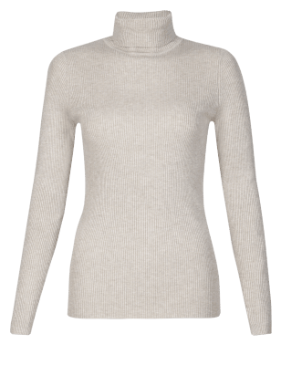 Stretch Polo Neck Jumper | M&S Collection | M&S