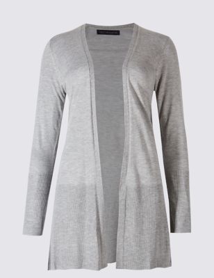 Open Front Ribbed Cardigan | M&S Collection | M&S
