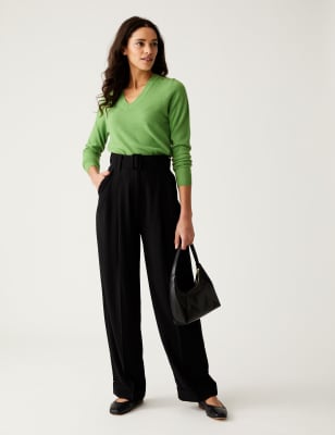 

Womens M&S Collection Superweicher Pullover mit V-Ausschnitt - Emerald, Emerald