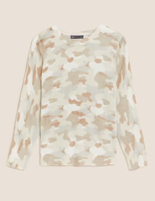 Supersoft Camo Crew Neck Jumper