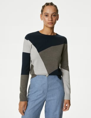 Marks and spencer sale ladies crew neck jumpers