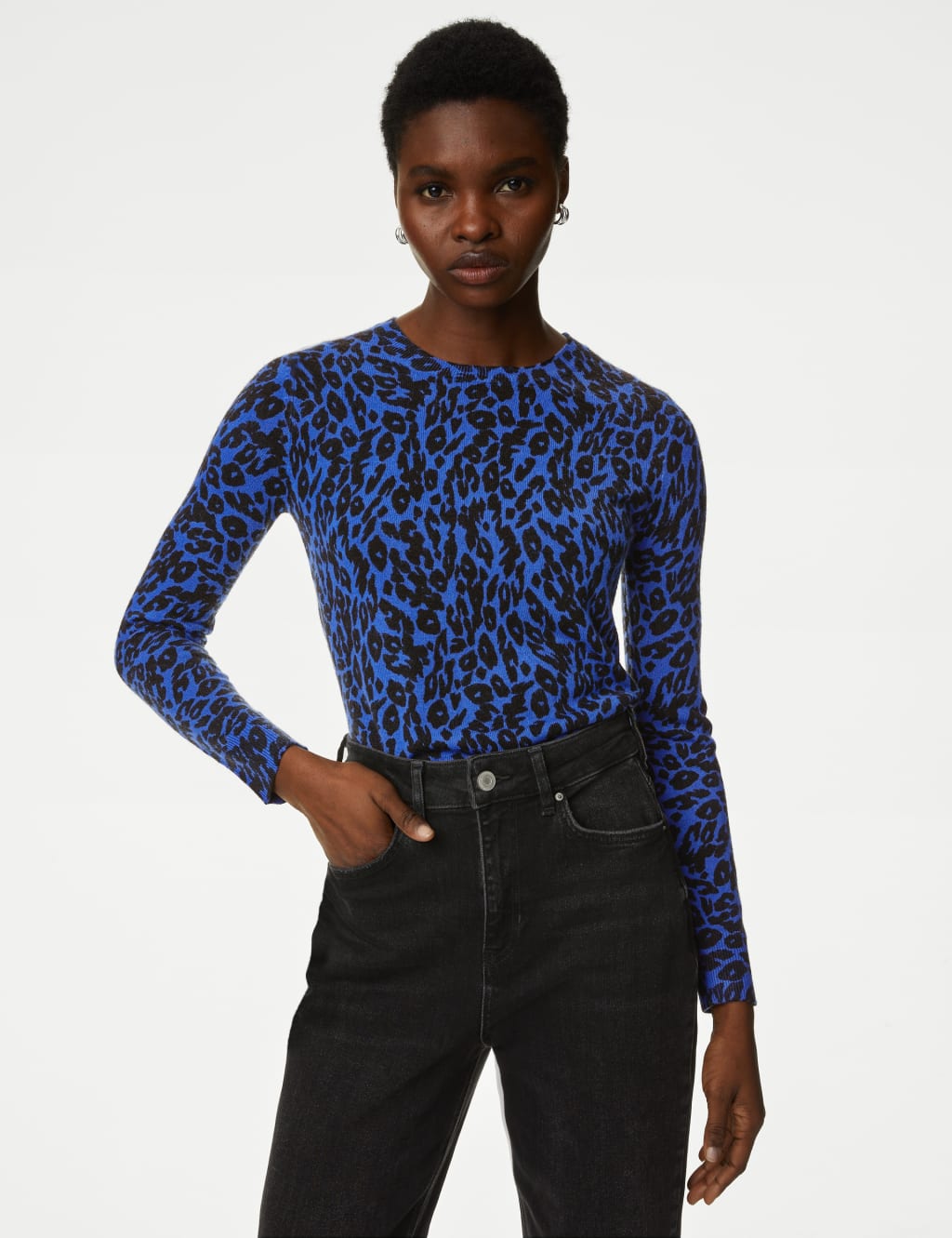 Supersoft Animal Print Crew Neck Jumper image 4