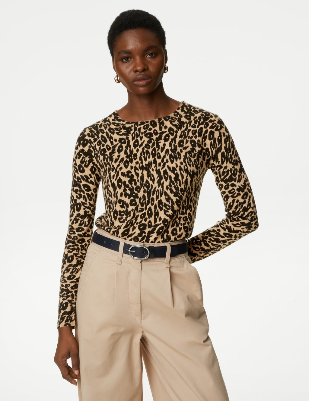 M&s leopard outlet print jumper