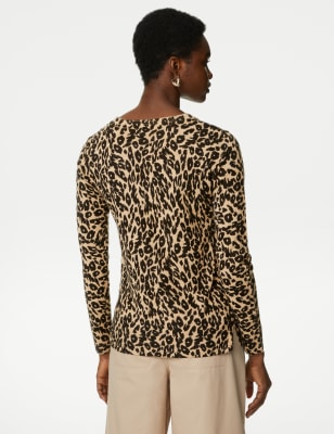 Supersoft Animal Print Crew Neck Jumper