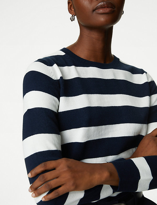 Supersoft Striped Crew Neck Jumper - CY