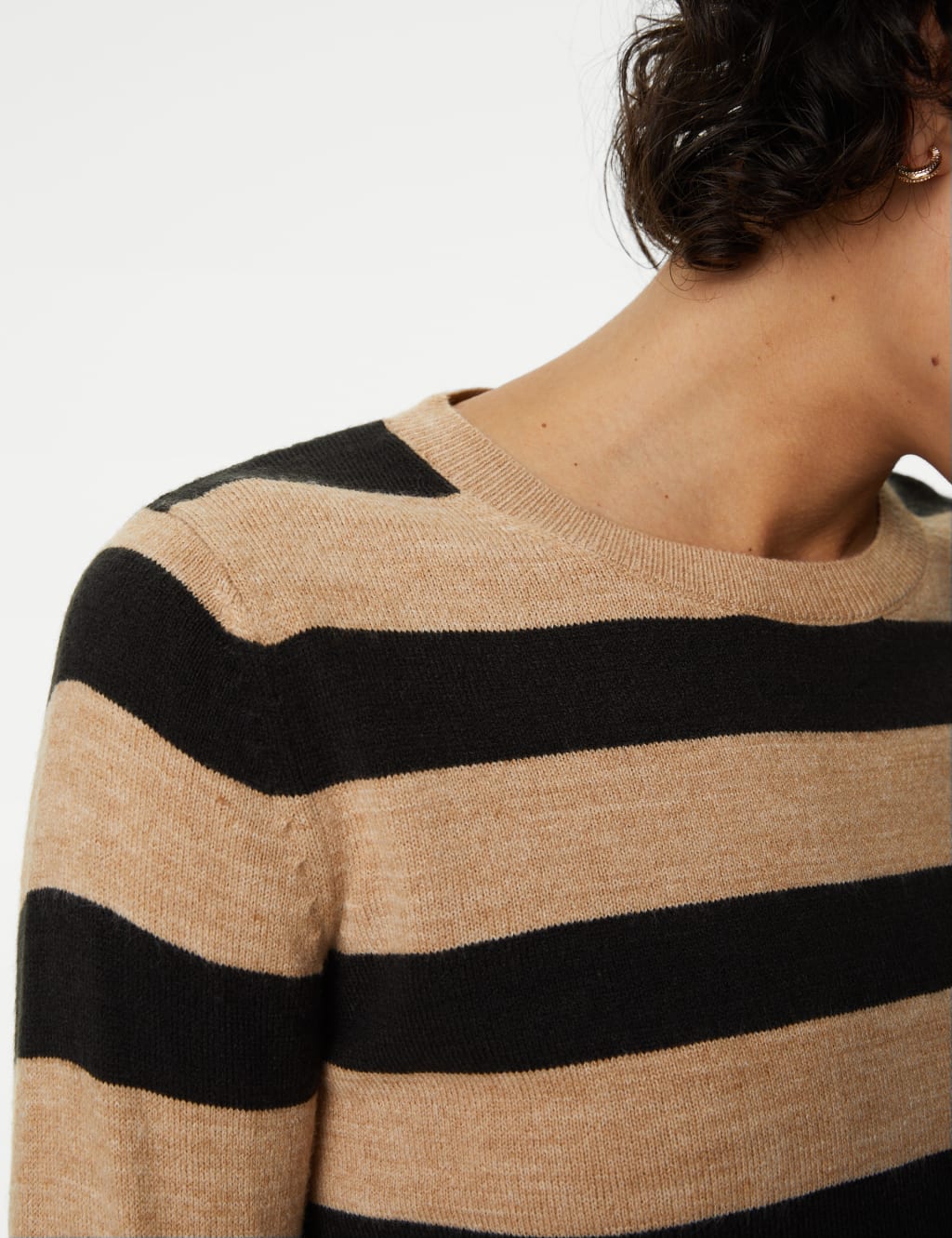 Supersoft Striped Crew Neck Jumper image 3