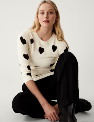 Supersoft Heart Crew Neck Jumper